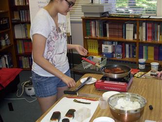 student cooking