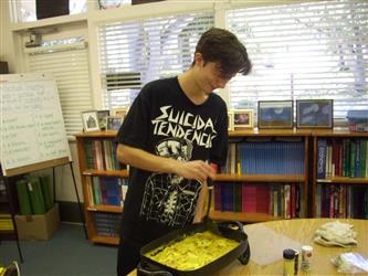 student cooking